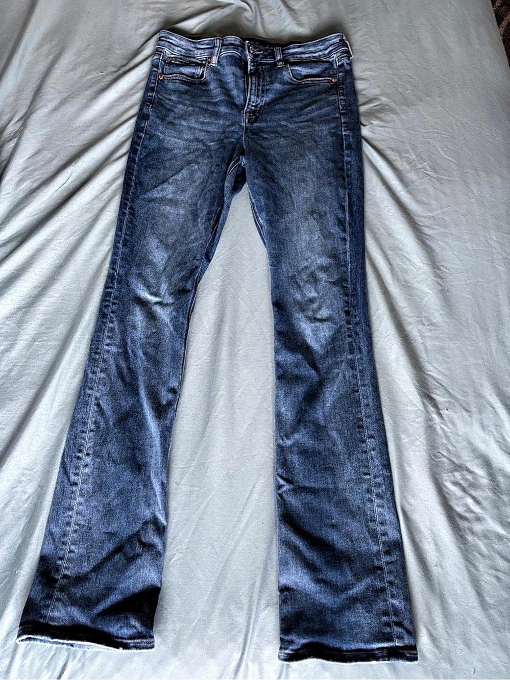 American Eagle The Stacked Bootcut Jeans Blue 8 Short